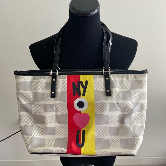 Kate Spade ♠️ Darcel New York I 👁 Love ❤️ Tote Bag - Picture 1 of 5